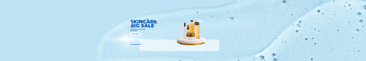 Blue Photo Beauty Skincare Blog Banner (1000 x 300 px) (800 x 400 px) (800 x 200 px) (1200 x 200 px)